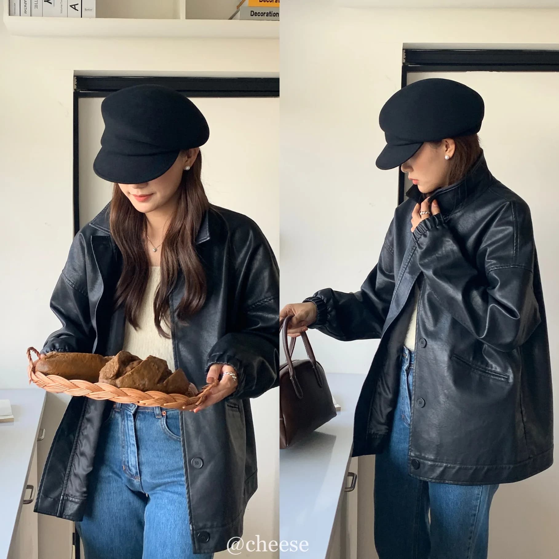 Chapeau de journal en laine asymétrique haut de gamme pour femmes, chapeau octogonal d'automne et d'