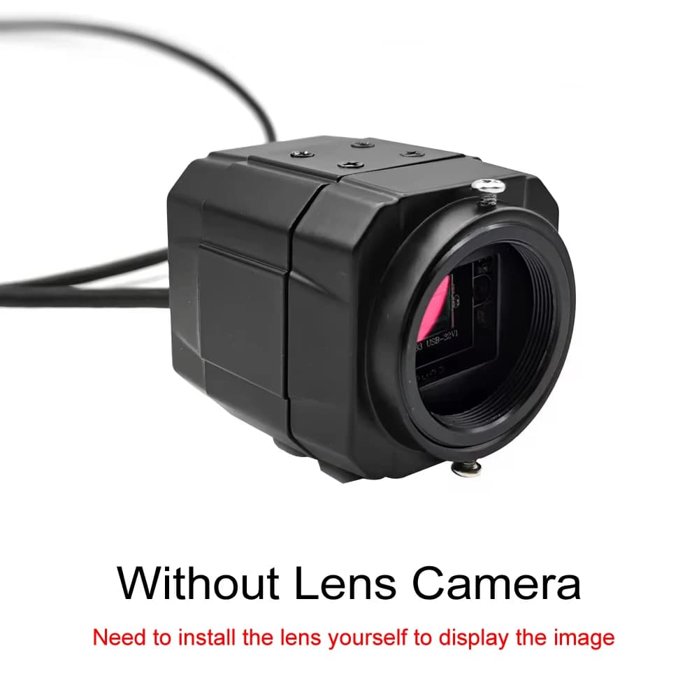Full HD 4K 8MP 30fps USB Mini boîte métallique Webcam UVC OTG PC 2K 4MP 5-50mm objectif Varifocal ca