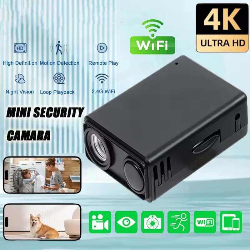 Caméra de sécurité WiFi 4K, moniteur sans fil, détection de mouvement à distance, caméscopes, Protec