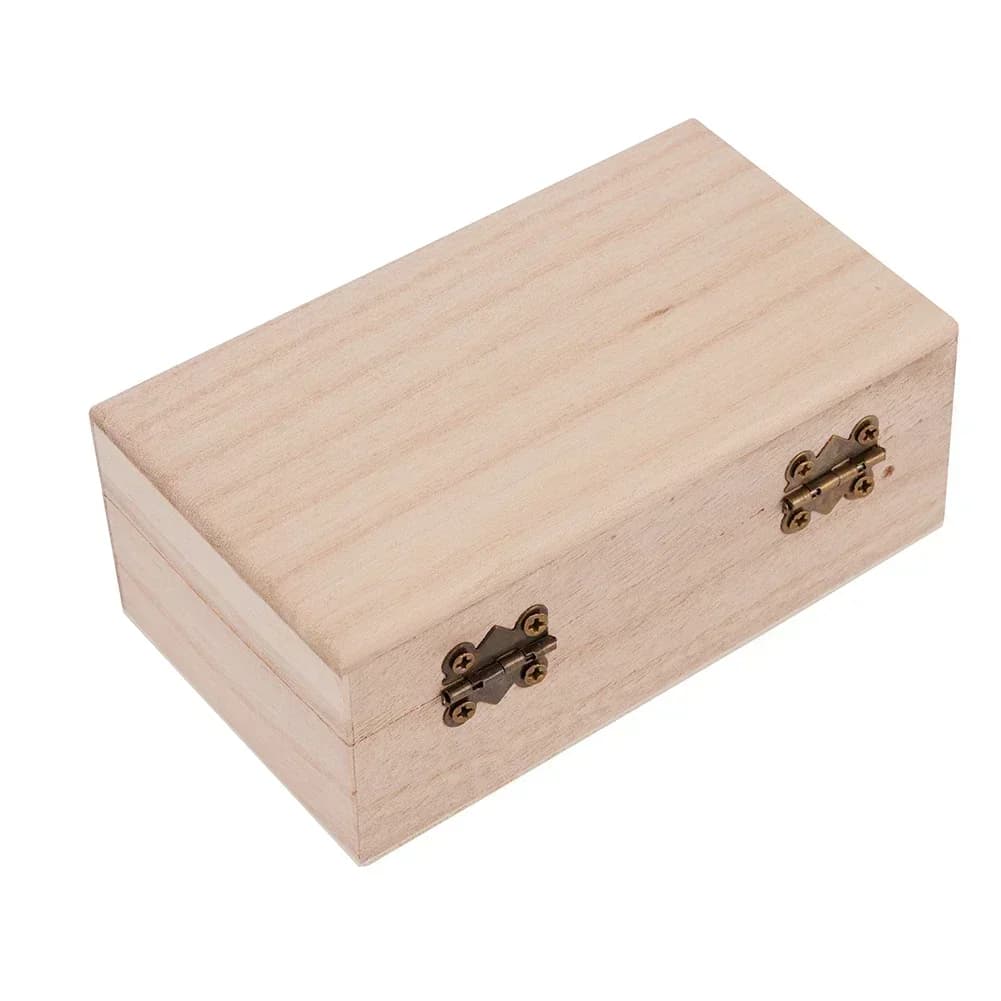 Boîte à bijoux en bois uni S M L, boîte de rangement de bureau en bois naturel à clapet, décoration 
