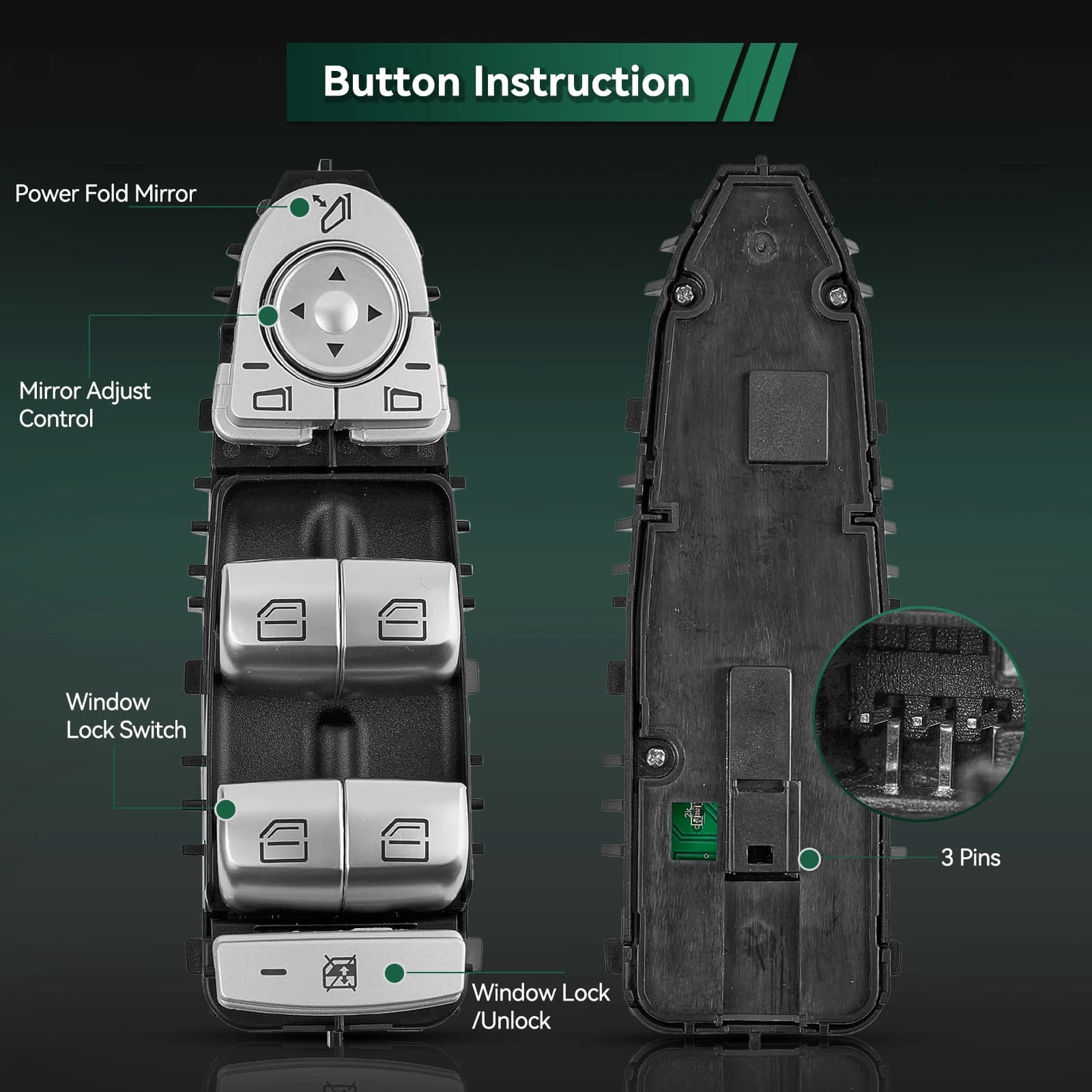 A 2229056800   A 2059056811 2229056800 2059056811   Interrupteur de vitre électrique pour Mercedes-b