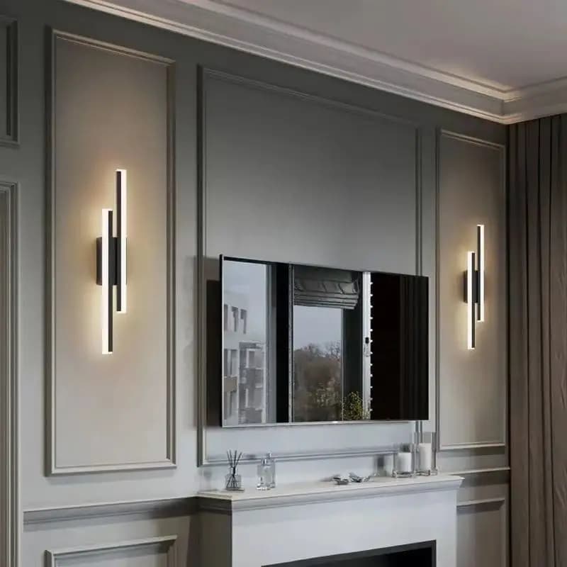 Applique murale LED pour chambre à coucher, appliques murales, tuyau de ligne de cuivre, abat-jour e
