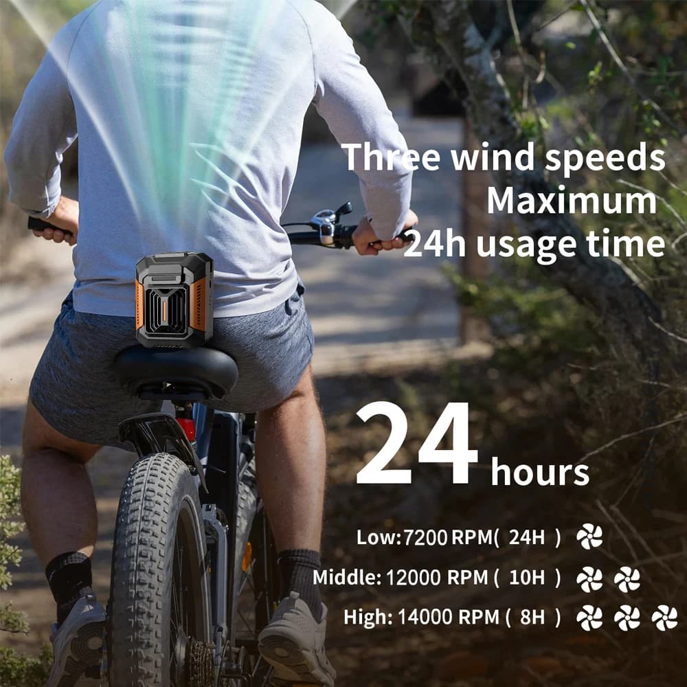 Mini ventilateur portable à clip de taille, aste par USB, pour camping en plein air, avec batterie e