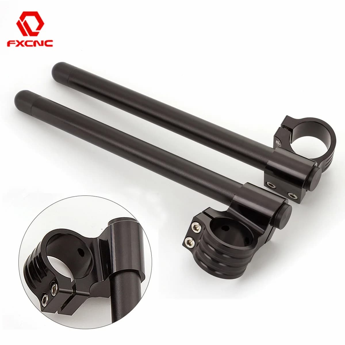 Clip de levage surélevé CNC noir argent sur 37 41 43 45 47 48 50 51 52 53 MM, pince de guidon de mot