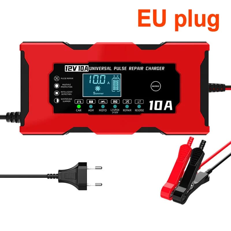 Chargeur de batterie de voiture au lithium avec écran LCD, réparation d'impulsions intelligente, Lif