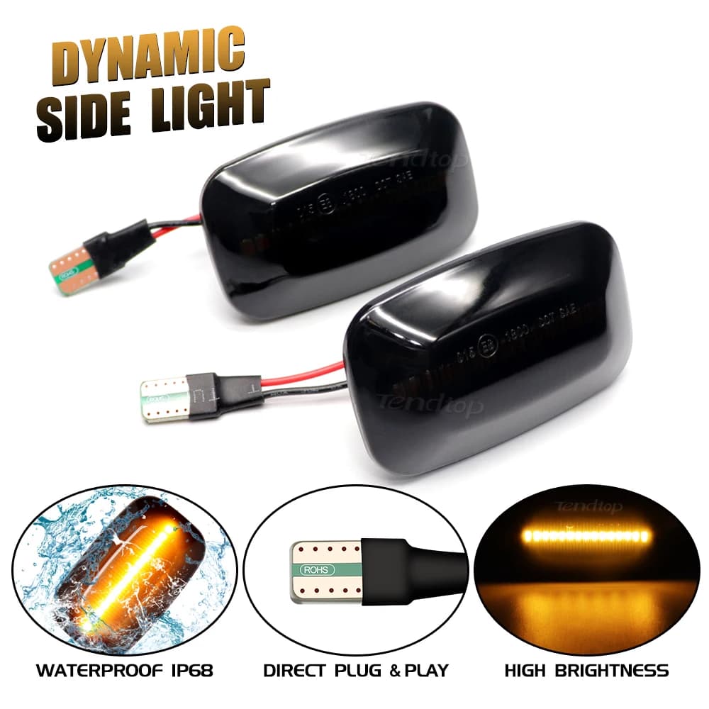 Feux de position latéraux dynamiques à LED, clignotant pour Toyota Landcruiser, Land Cruiser, 70, 80