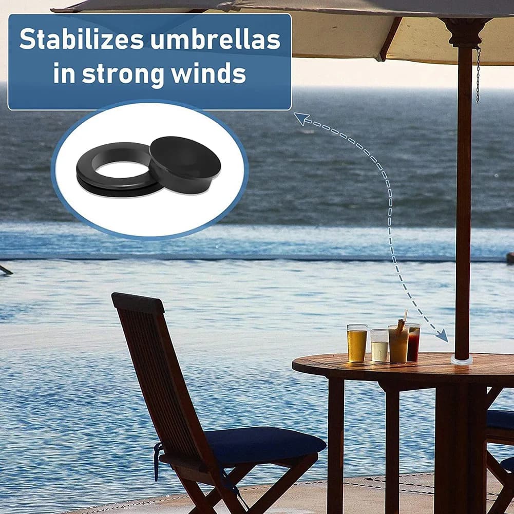 Ensemble de bouchons d'anneau de trou de parapluie de table, couvercle d'anneau de parapluie en sili