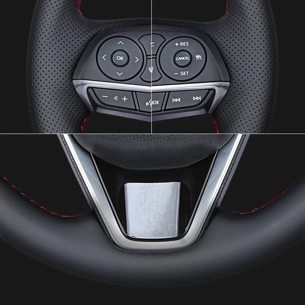 Housse de volant de voiture en cuir artificiel noir antidérapant, pour Audi TT TTS (8J) 2006-2014 A3