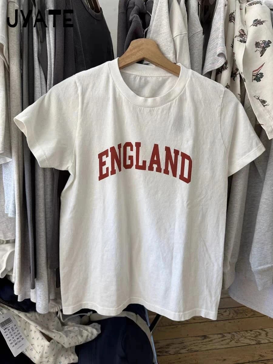 T-shirt à manches courtes pour femmes, en coton doux, Streetwear, col rond, doux, Chic, Simple, à la
