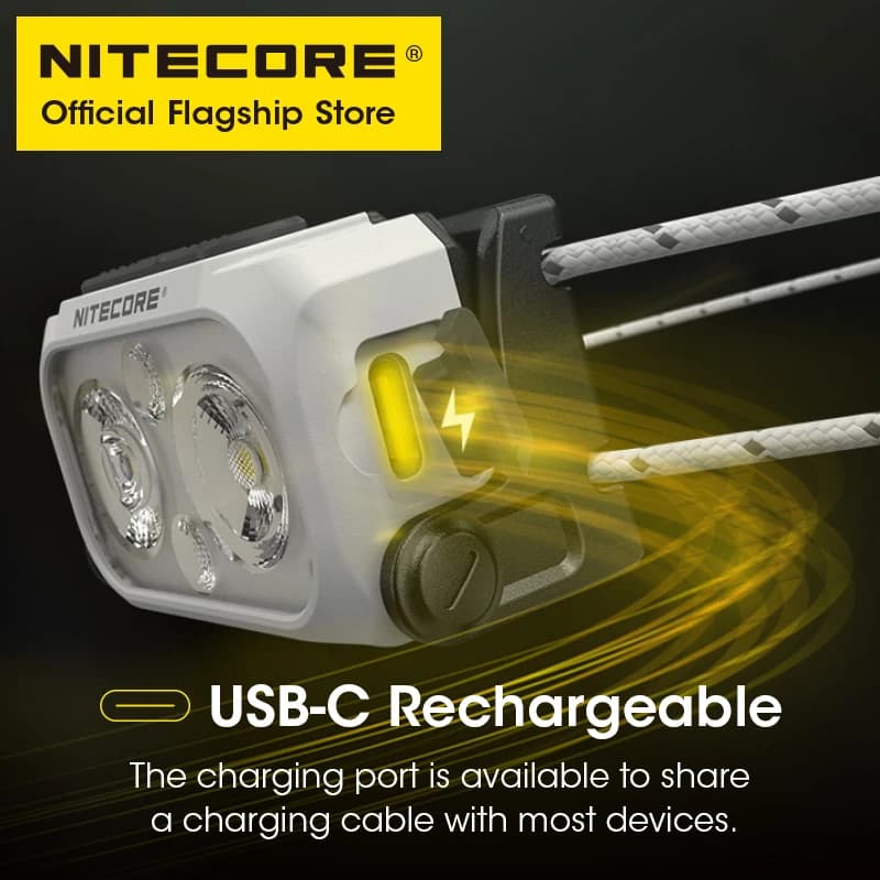 NITECORE NU21 Touristes Faisceau Sauna Lampe USB-C Rechargeable 360 Lumen Courant Pêche observateur 