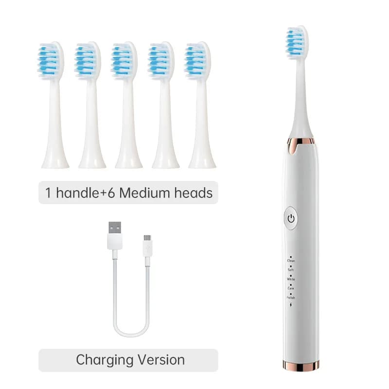 Tongwode nettoyage buccal brosses à dents électriques longue durée intelligente sans fil Rechargeabl