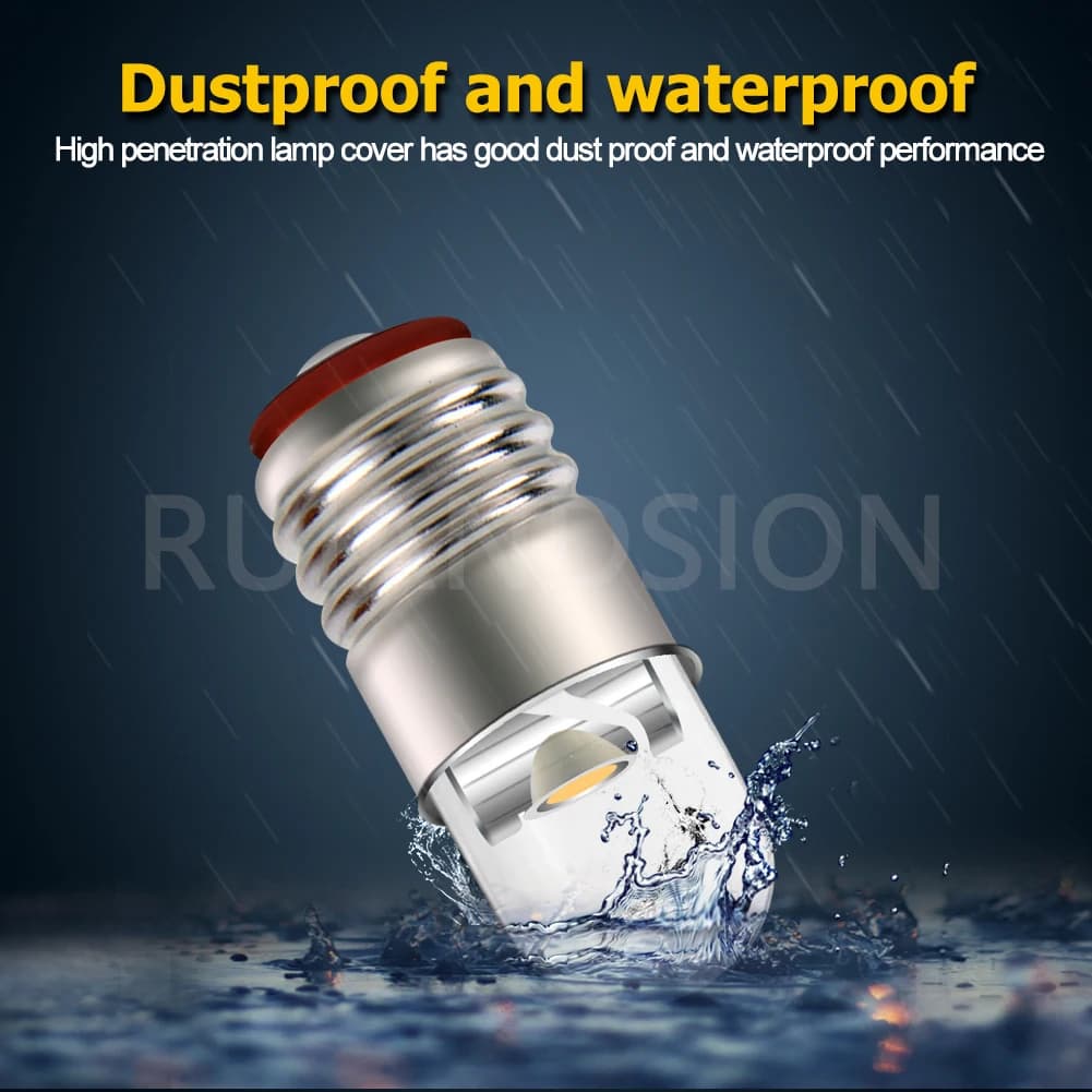 RUIAND31610-Ampoule LED à vis E5, 3V 6V 12V 24V, blanc chaud, blanc froid, 60Lm, étanche, 4.5mm, éco