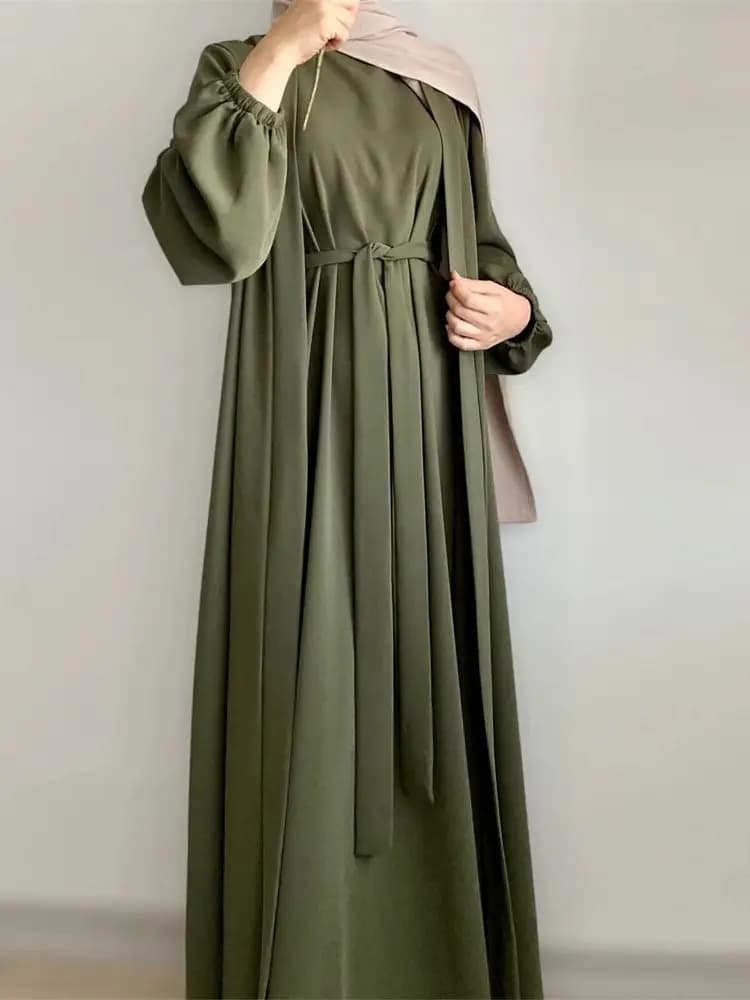 Ensemble 3 pièces pour femmes musulmanes, Ramadan, Eid Mubarek, Dubaï, Abaya, Kaftan, Turquie, Islam