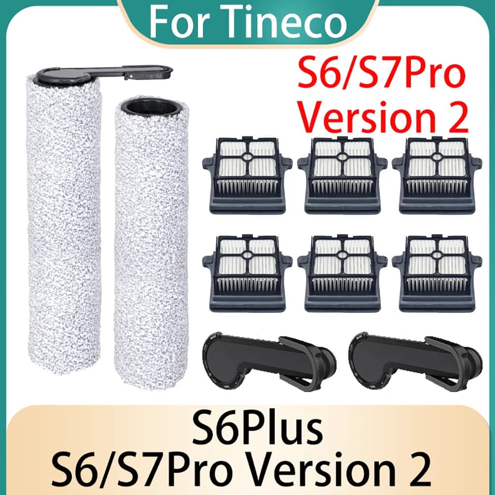 Brosse à rouleau détachable pour Tineco S6/S7Pro Version 2, accessoires, pièces de filtre à brosse à