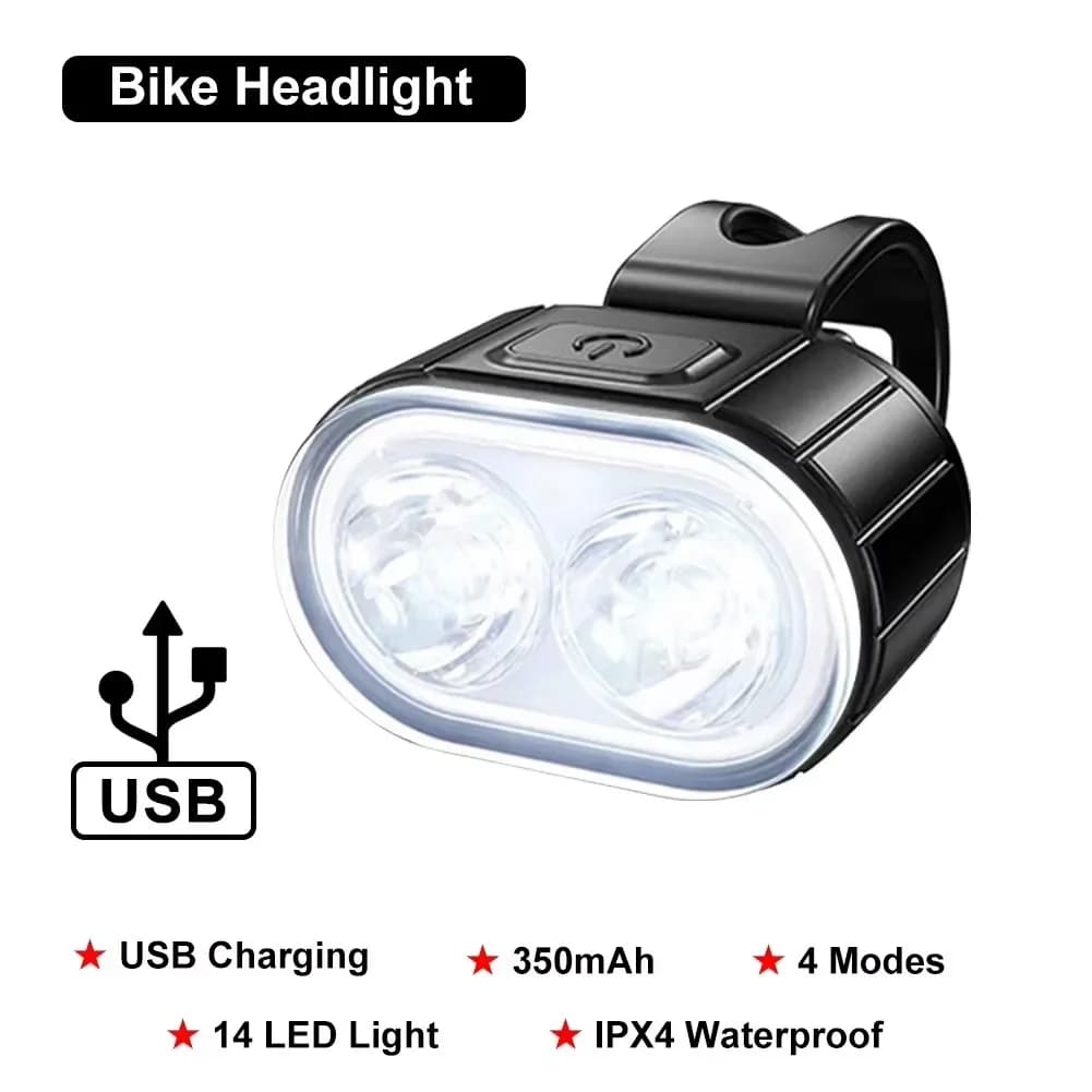 Éclairage de vélo BUCKLOS, feux avant et arrière, lampe de vélo, lumière LED pour le cyclisme, lampe