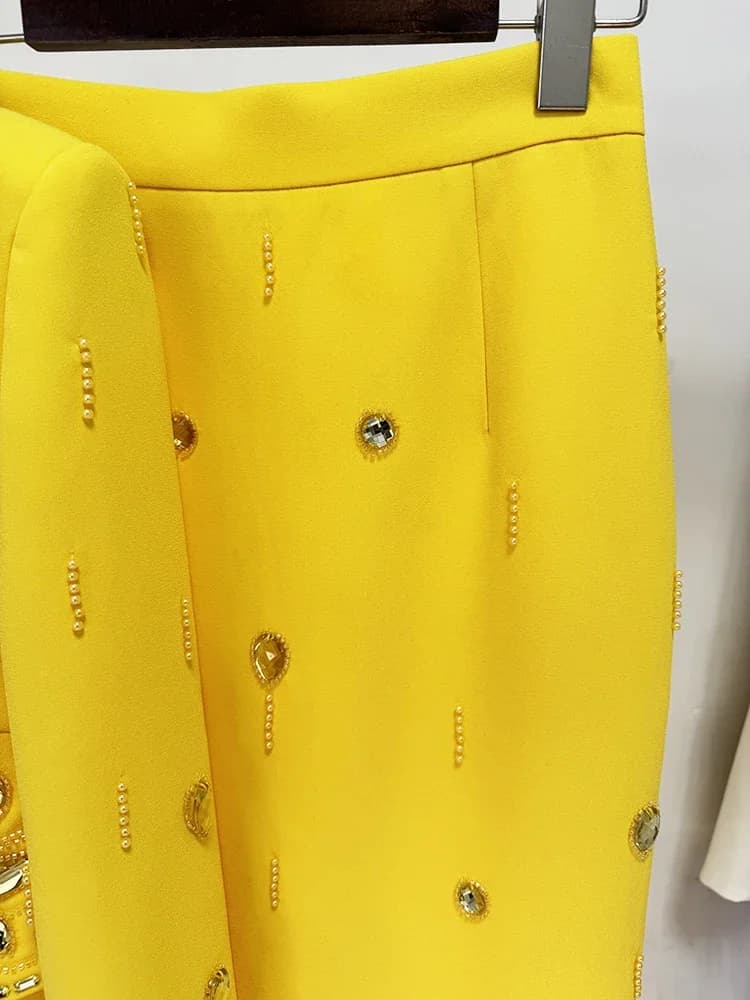 HIGH STREET – ensemble de costume de piste de styliste pour femmes, col montant, fermeture éclair au
