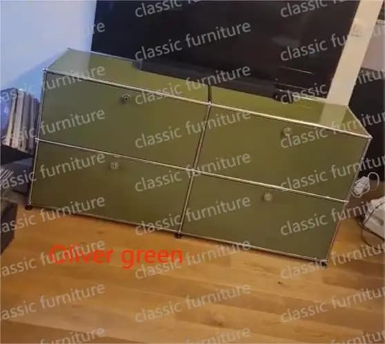 Meubles modulaires personnalisés en métal et acier inoxydable, armoire de rangement, buffet, étagère