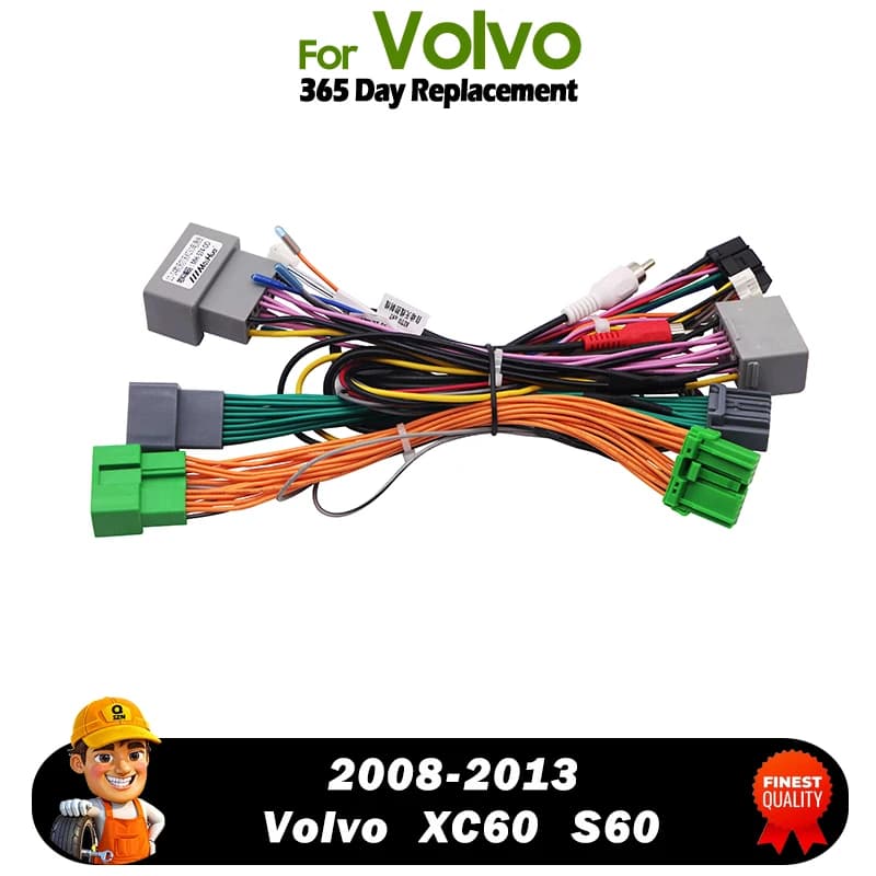 QSZN câble d'autoradio 16pin faisceau de câblage d'alimentation multimédia Android pour 2008-2013 Vo