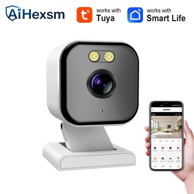 TUYA magnétique 4MP Tuya caméra sans fil Mini Vision nocturne Wifi bébé moniteur caméra extérieure é