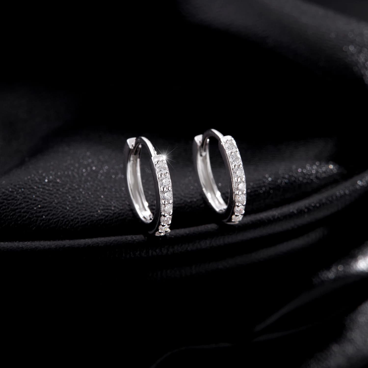 MODIAN D couleur scintillante Moissanite boucles d'oreilles 925 en argent Sterling classique brillan