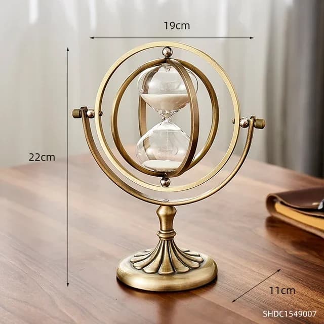 Minuterie sablier Style européen créatif rétro métal sable sablier décoration décoration de la maiso