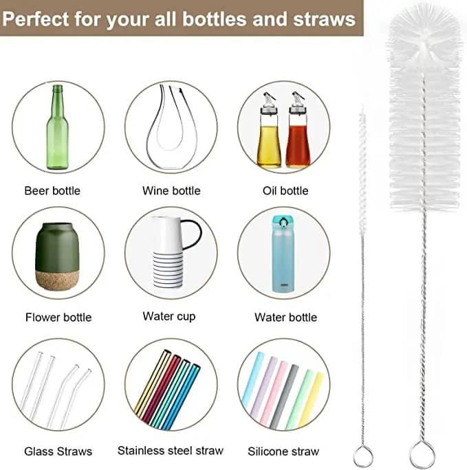 Brosse en Nylon, ensemble d'outils multifonctionnels, brosse de pulvérisation, nettoyage de pailles 