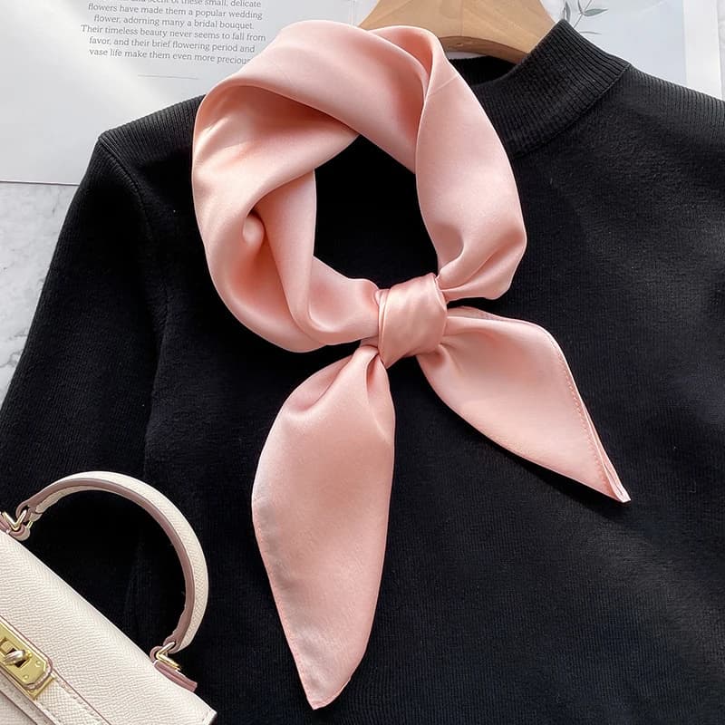 70Cm 100% foulard en soie de mûrier femmes foulards carrés Bandana Wrap foulard mûrier printemps mod