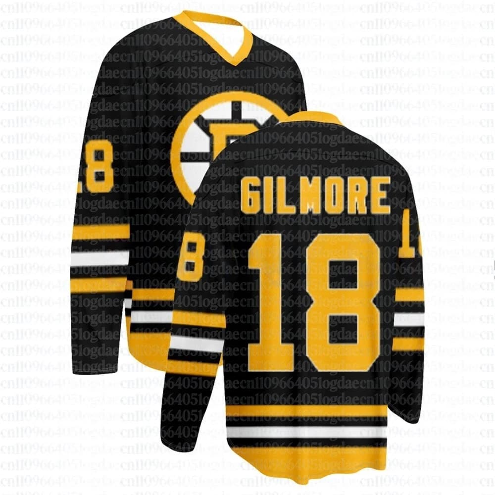 Nouveau Maillot de Hockey Happy Gilmore 2 - Collection 2025-2026 - Col en V Manches Longues - Street