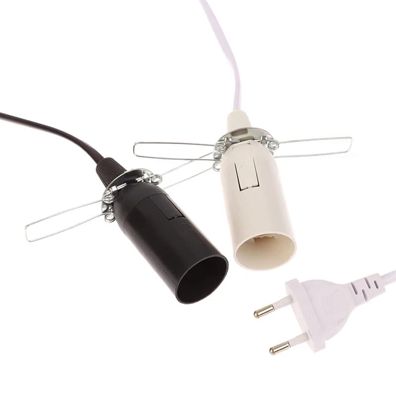 Base de lampe à douille E14 avec fil de commutation, support de suspension d'ampoule LED, suspension