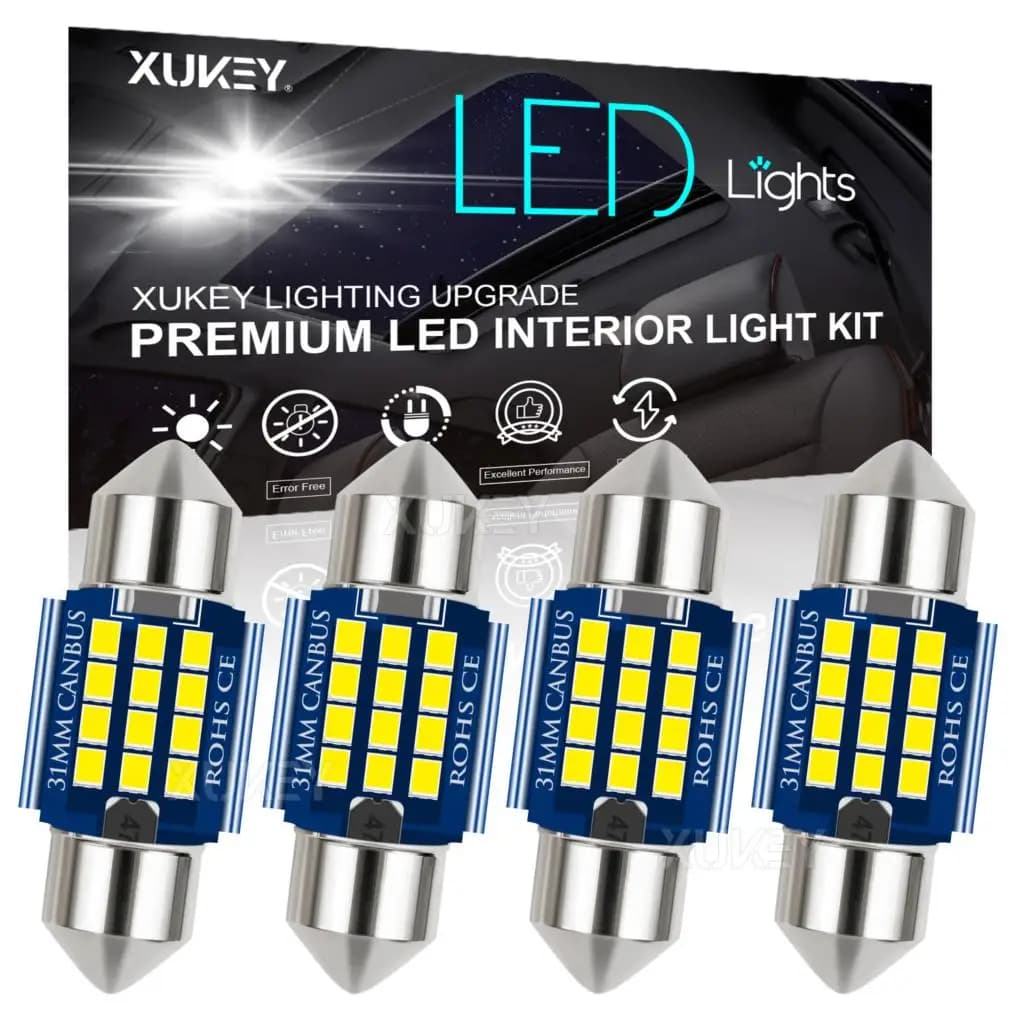 Ampoules LED feston pour voiture, 2/4x31mm, lampe de lecture en forme de dôme, blanche, Plug and Pla
