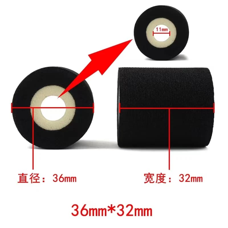 Rouleau d'encre de codeur de tampon chaud noir 36x16mm 36x32mm 36x36mm 36x40mm 36x35mm 40x40mm pour 