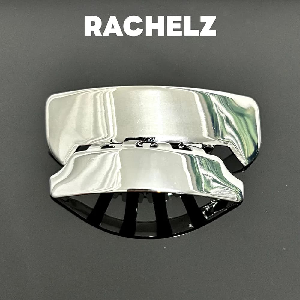 RACHELZ Cyberpunk Surface lisse dents carrées Grillz crocs Hip Hop futuriste brillant bouchons de de