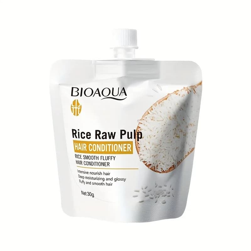 Masque capillaire à la purée de riz, pénètre au cœur des cheveux, reconstitue les nutriments capilla