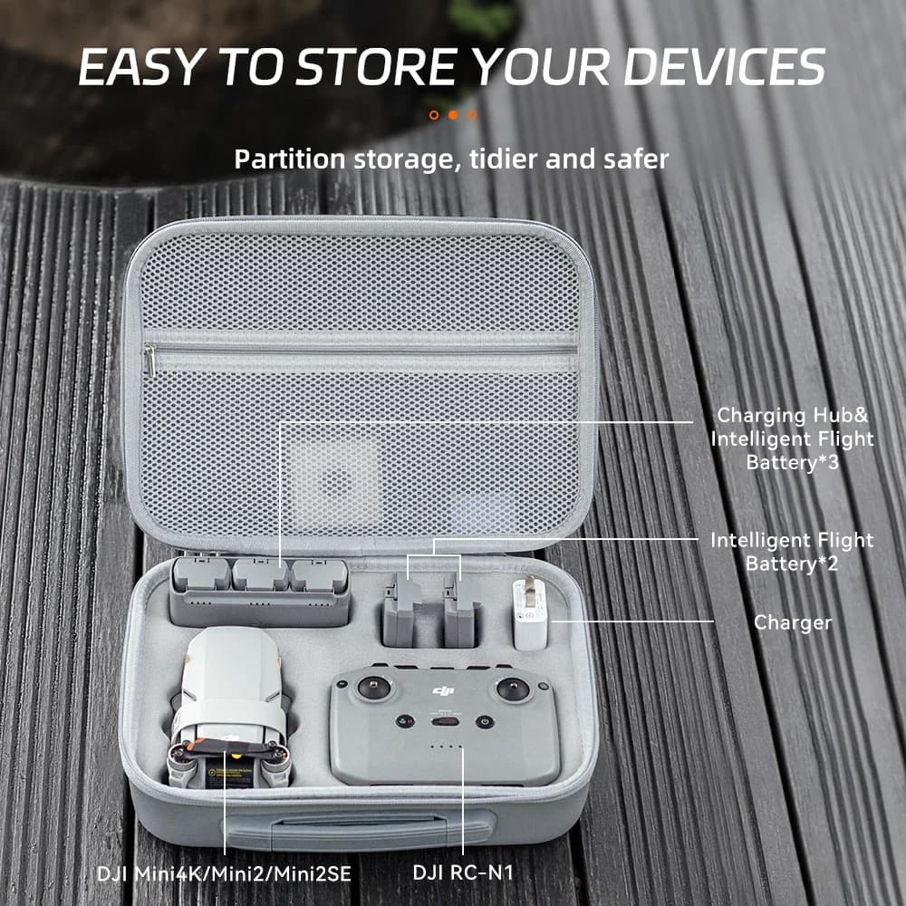 Étui de transport Portable pour Drone DJI Mini 2/Mini 2 SE/Mini 4K, boîte de télécommande, coque rig