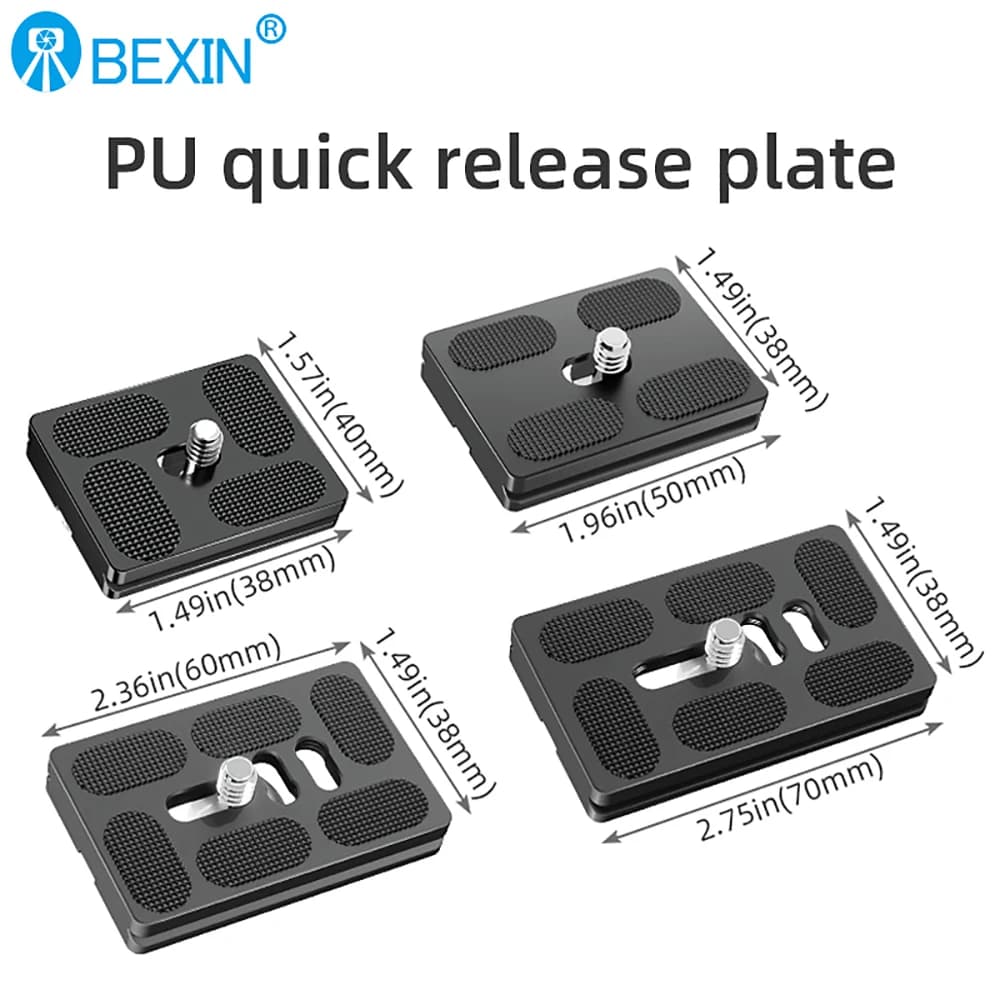 BEXIN – adaptateur universel de montage sur trépied, plaque à dégagement rapide en alliage d'alumini