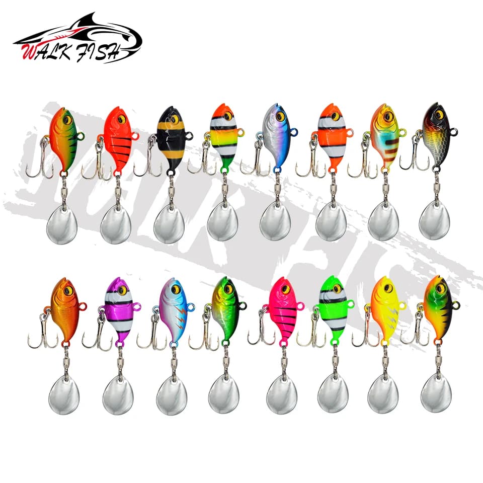 OBCK FISH-Leurre métallique coulant avec queue tournante, appât Élidéal pour la pêche, 14g, 1 unité