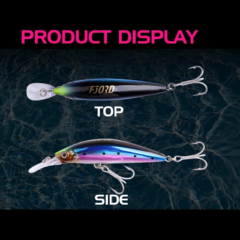 FJORD 70mm 17g vairon coulant lourd 11 couleurs pour choisir Laser dur appât artificiel en plastique
