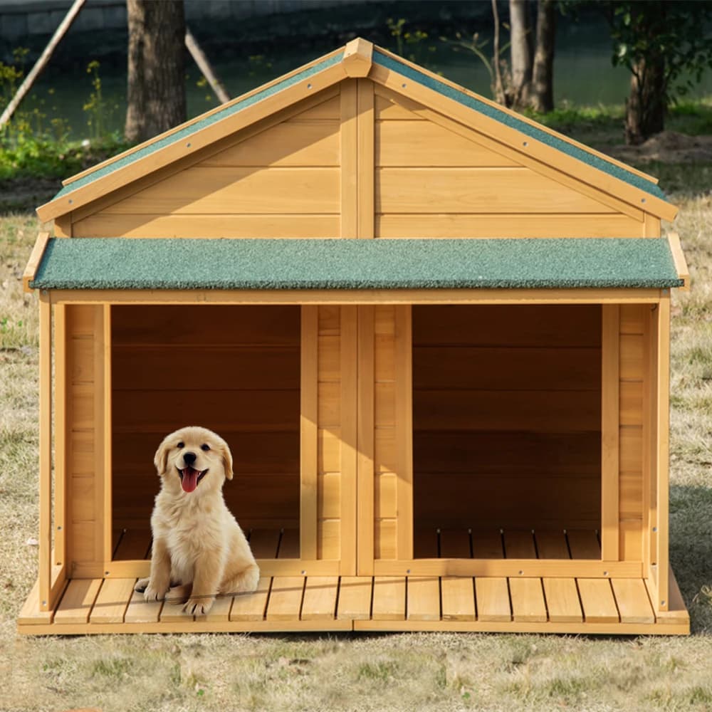 Grande maison isolée pour chien, chenil d'extérieur pour chien, grande maison d'extérieur isolée Xl 