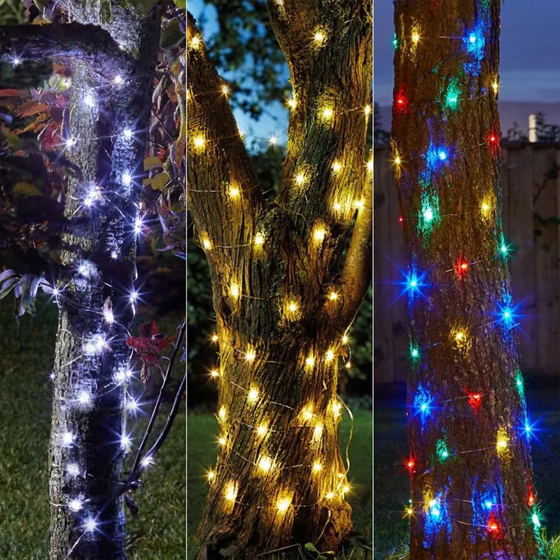 Guirlande lumineuse LED avec câble vert, imperméable, pour fête d'anniversaire, Halloween, décoratio