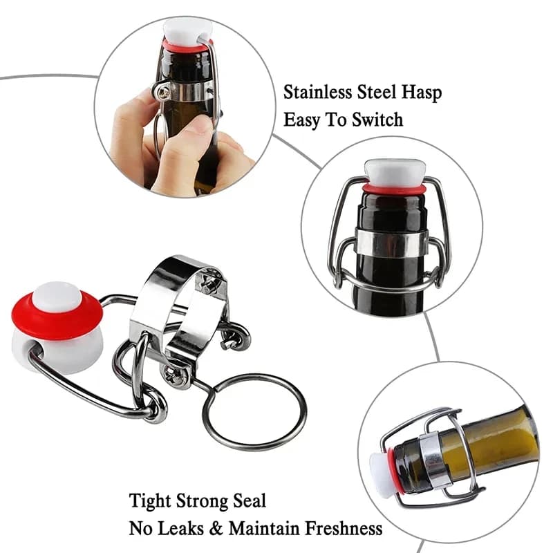 Bouchon de bouteille en verre de qualité alimentaire, bouchon à bascule, remplacement HI, bière mais