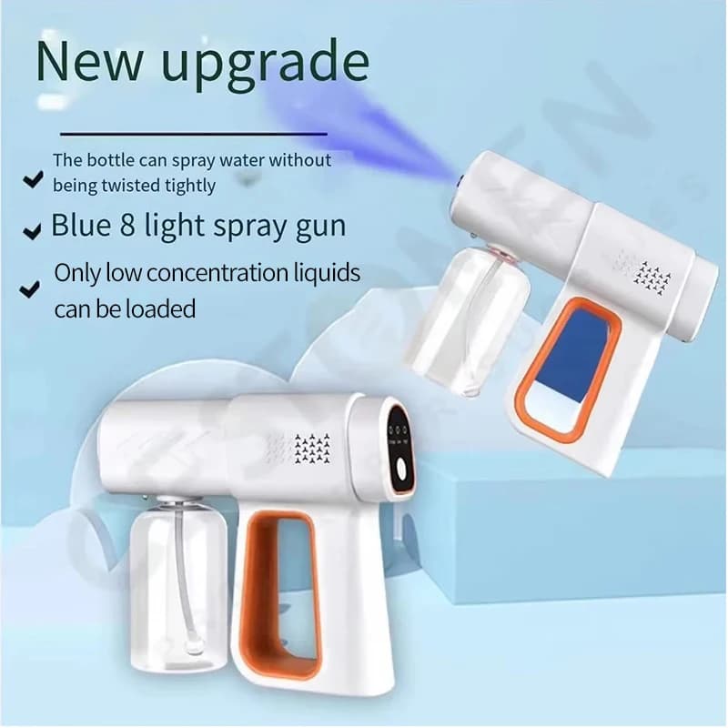 Pulvérisateur de lumière bleue Nano pour barbier, sans fil, USB, désinfectant électrique, pistolet d