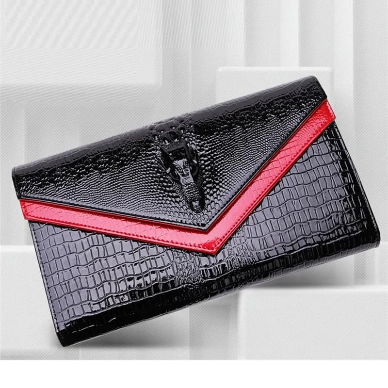 Alligator modèle femmes en cuir de vache pochette Patchwork Crocodile dames peau de vache épaule ou 