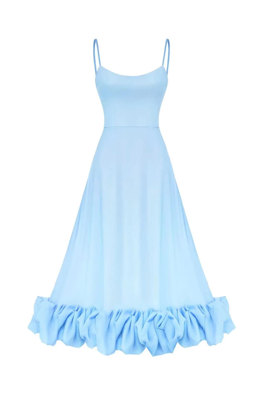 Robe longue élégante à volants pour femmes, jupe trapèze, jupe trapèze, monochromatique, sangle à la