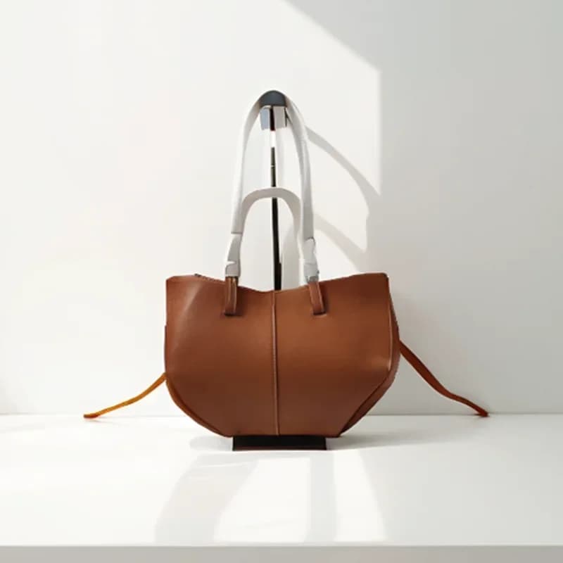 Sac à main grande capacité Style classique élégant Vintage sac à bandoulière forme seau sous accoudo