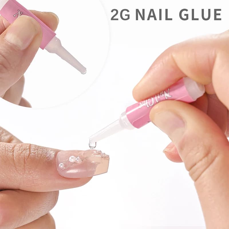 Ensemble de colle à ongles Super forte pour faux ongles, en acrylique, à pression, décoration artist