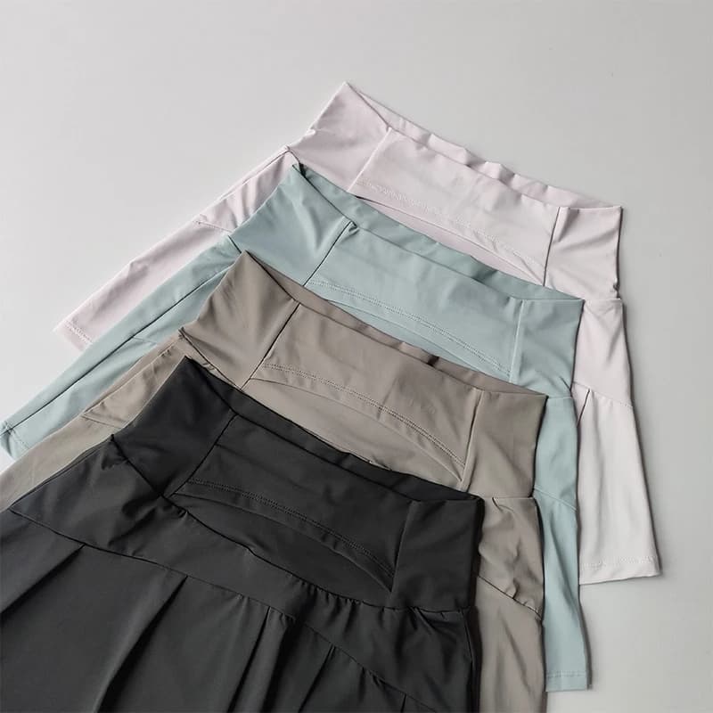 Jupe courte de sport taille haute, nouveau Short doublé Cool et Anti-éblouissement pour femmes, jupe