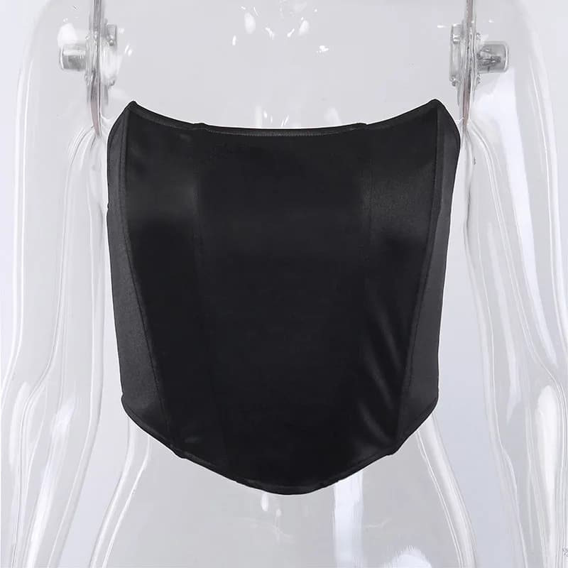 Corset Sexy en velours sans manches, épaules dénudées, mode, haut court, gilet, sous-vêtements fémin