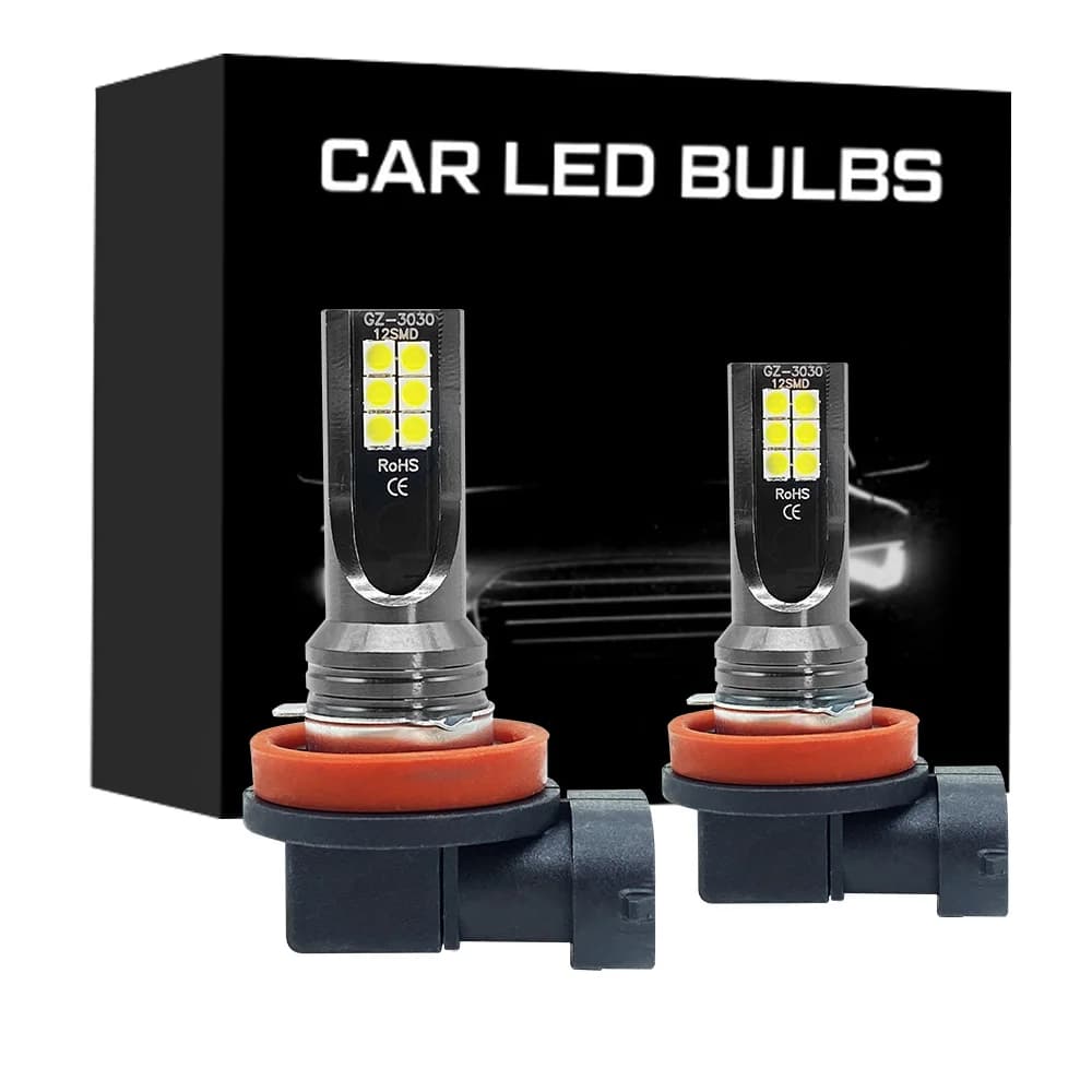 Ampoule LED H8 H11 H16 JP 9005 HB3 9006 HB4, 2 pièces, phare anti-brouillard de voiture, feux de jou