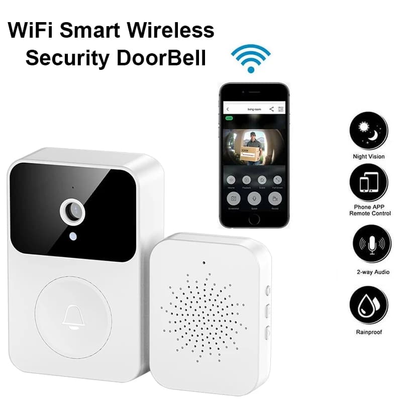 Sonnette vidéo WiFi 1080P HD, visuelle sans fil, sécurité intelligente, caméra IR, Vision nocturne, 