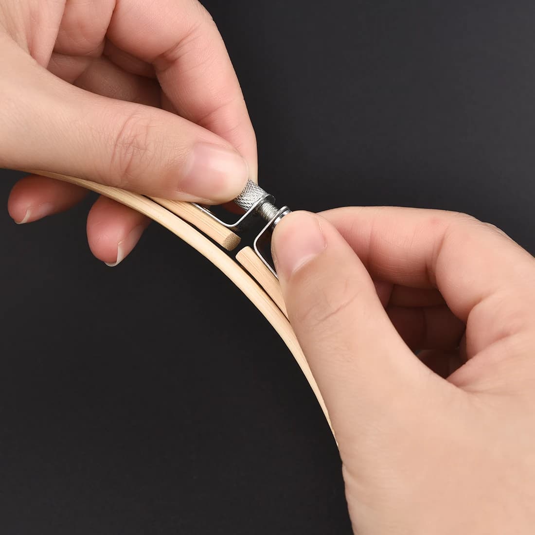 Cerceaux de broderie en bois 10-30cm, ensemble de cadres, cerceaux en bambou pour bricolage, point d